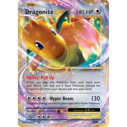 Dragonite-EX (072/108) Holo Rare Holofoil - Single