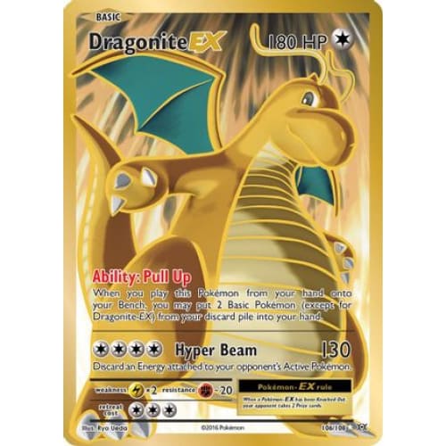 Dragonite-EX (106/108) Ultra Rare Holofoil - Single
