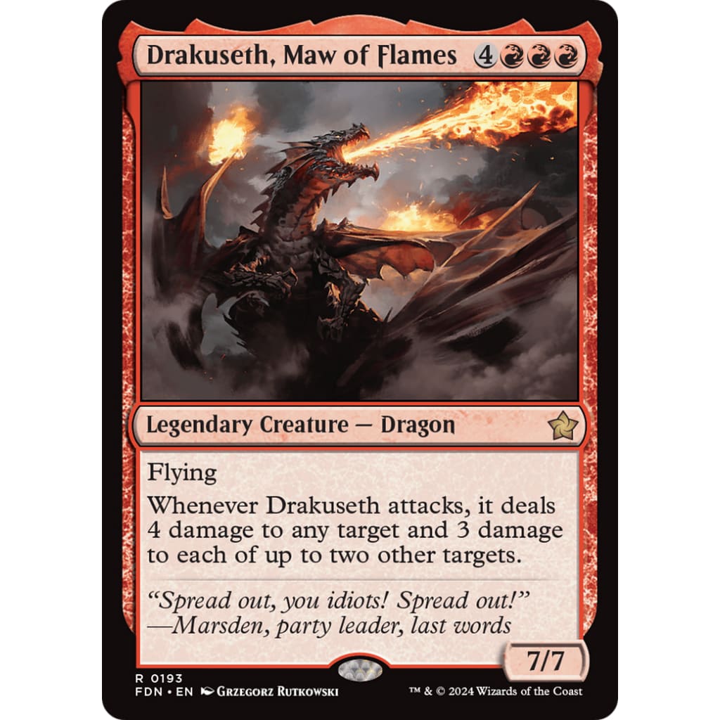 Drakuseth Maw of Flames (FDN-193) Foil - Single