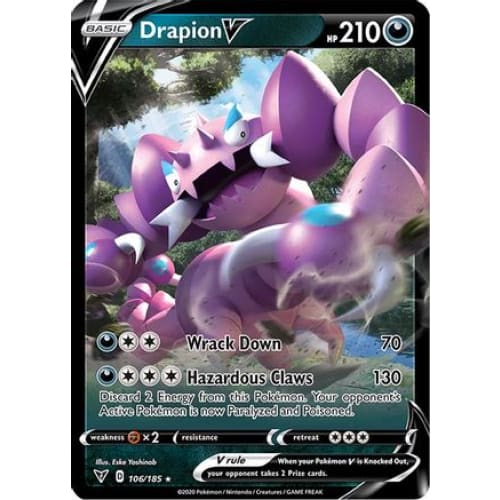 Drapion V (106/185) Holo Rare Holofoil - Single