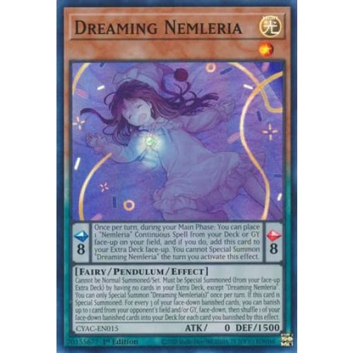 Dreaming Nemleria - CYAC-EN015 Super Rare 1st Edition