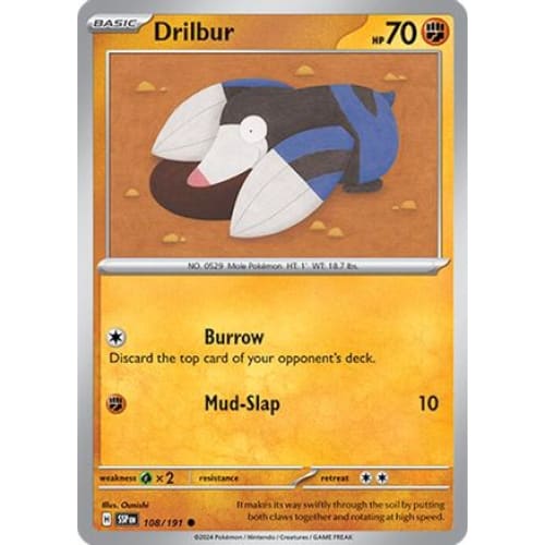 Drilbur (108) Common Reverse Holofoil - Single
