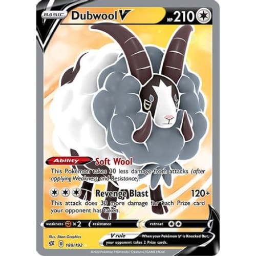 Dubwool V (188/192) Ultra Rare Holofoil - Single