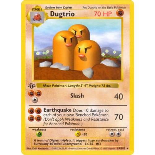 Dugtrio (19) Rare Classic Unlimited - Single