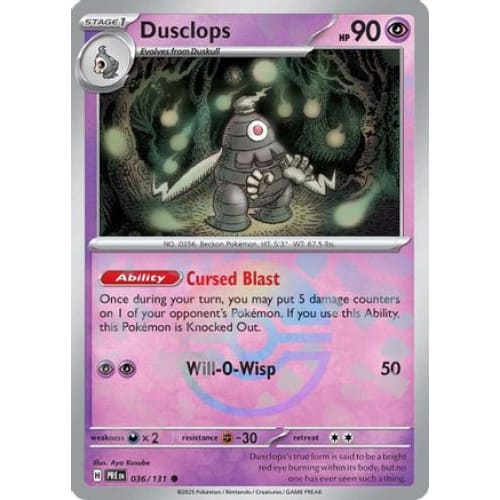 Dusclops (Poke Ball Pattern) (36) Common Holofoil - Single