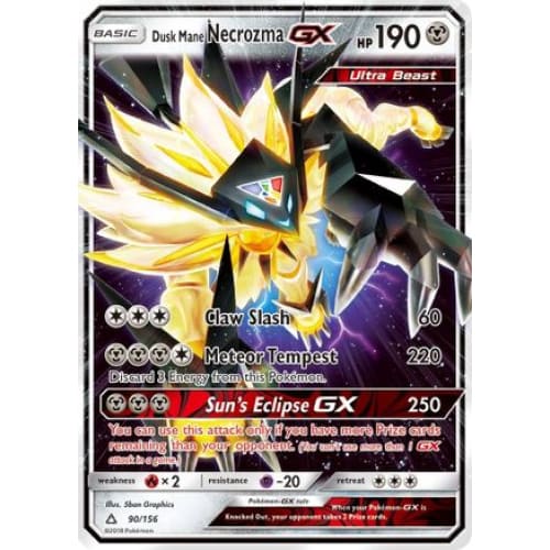 Dusk Mane Necrozma-GX (090/156) Holo Rare Holofoil - Single