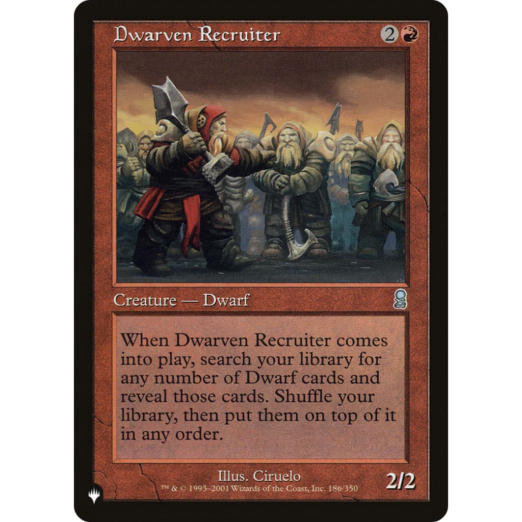 Dwarven Recruiter (PLST-ODY-186) - Single