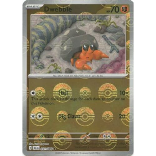 Dwebble (Poke Ball Pattern) (51) Common Holofoil - Single