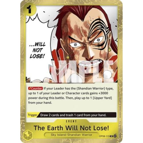 The Earth Will Not Lose! OP08-115 R Two Legends Foil
