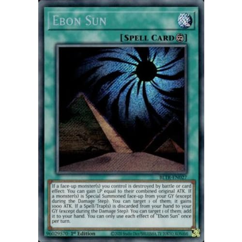 Ebon Sun - BLTR-EN027 Secret Rare 1st Edition - Single