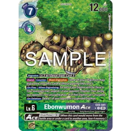 Ebonwumon Ace (Alternate Art) - EX5-041 - Rare Foil - Single