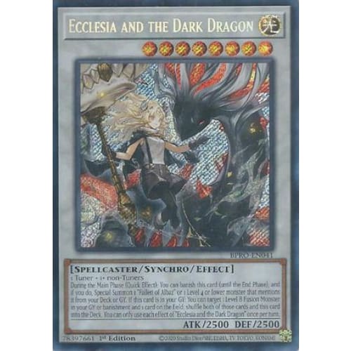 Ecclesia and the Dark Dragon - BPRO-EN041 Secret Rare 1st