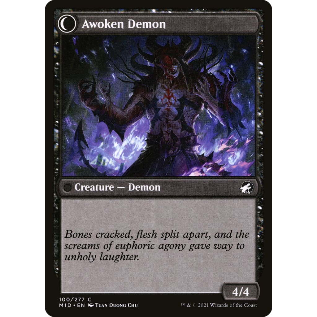 Ecstatic Awakener // Awoken Demon (MID-100): (Double Faced