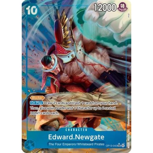 Edward.Newgate (Alternate Art) OP13-042 SR Carrying On His