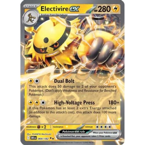Electivire ex - 069/182 (69) Double Rare Holofoil - Single