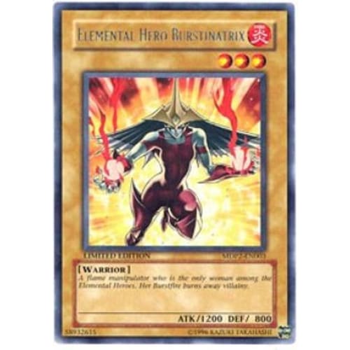 Elemental Hero Burstinatrix (MDP2-EN003) Rare Limited