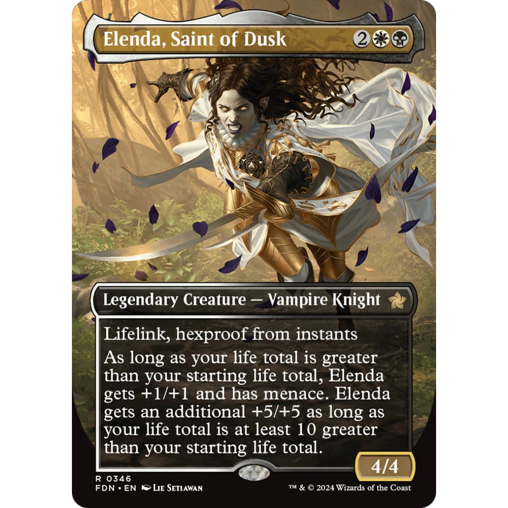 Elenda Saint of Dusk (FDN-346) (Borderless) - Single