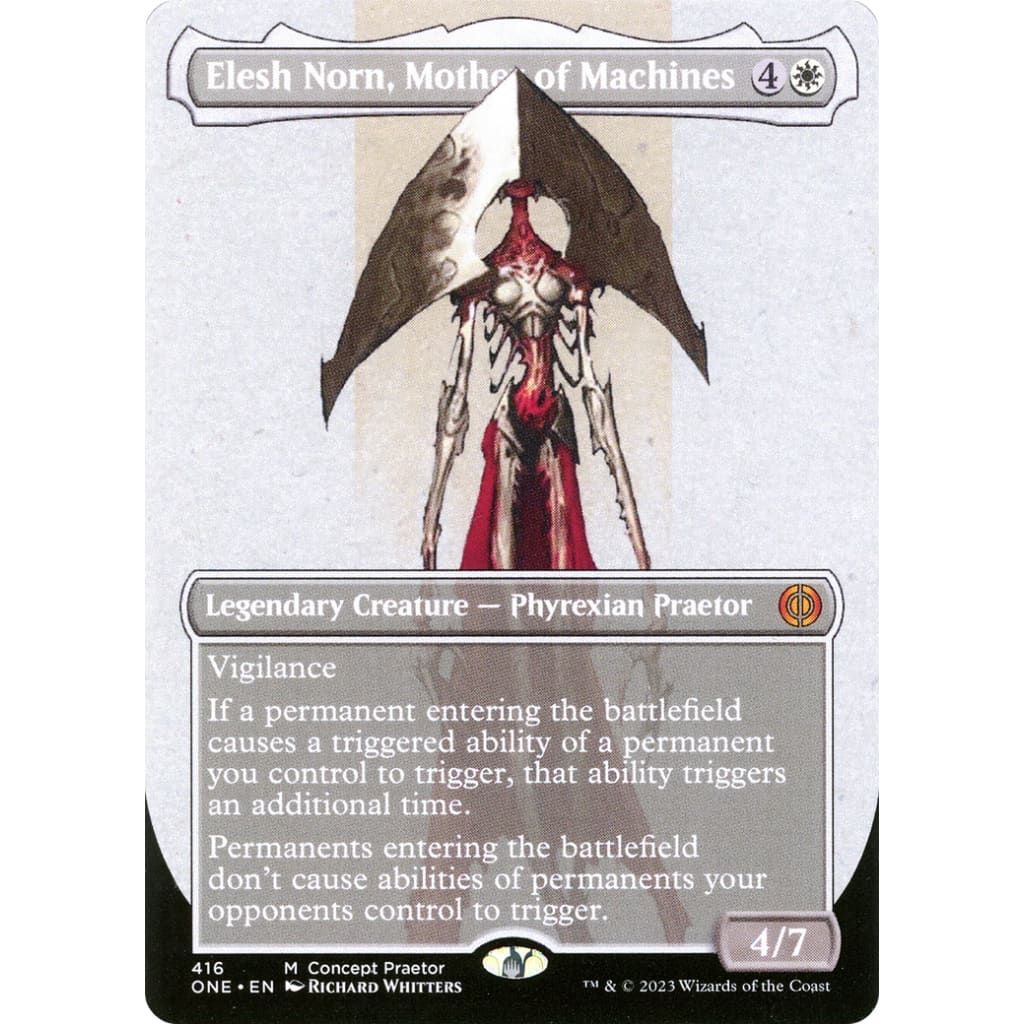 Elesh Norn Mother of Machines (ONE-416) (Borderless) Foil