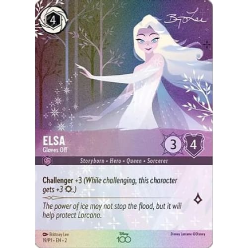 Elsa - Gloves Off (Alternate Art) (19) - Disney100 Promos
