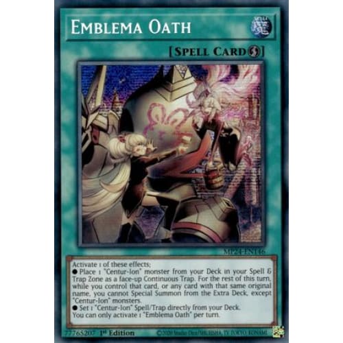 Emblema Oath - MP24-EN146 Prismatic Secret Rare 1st Edition