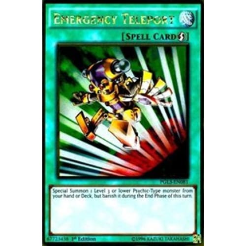Emergency Teleport (PGL3-EN081) Gold Rare 1st Edition