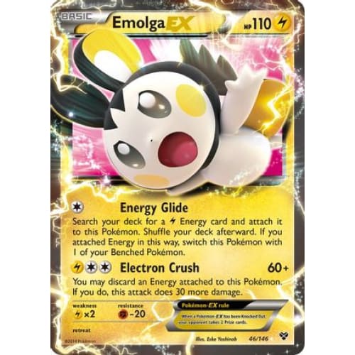 Emolga-EX (046/146) Holo Rare Holofoil - Single