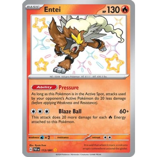 Entei (112) Shiny Rare Holofoil - Single