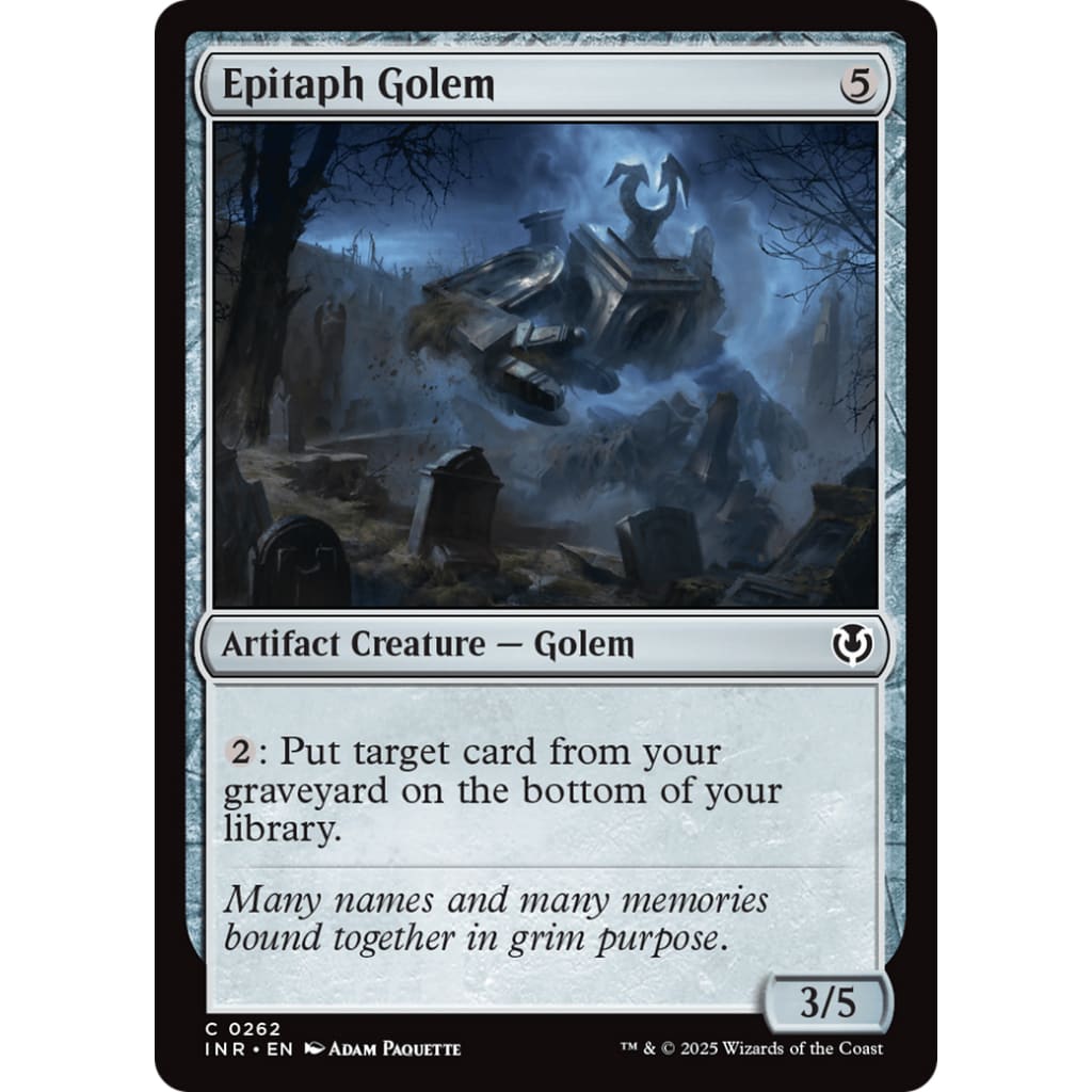 Epitaph Golem (INR-262) - Single