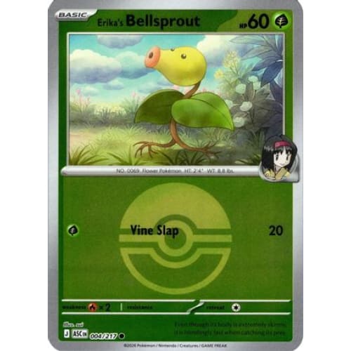 Erika’s Bellsprout (Poke Ball) (4) Common Reverse Holofoil