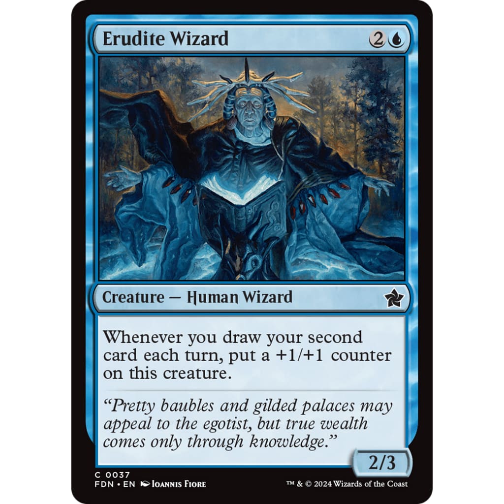 Erudite Wizard (FDN-037) Foil - Single