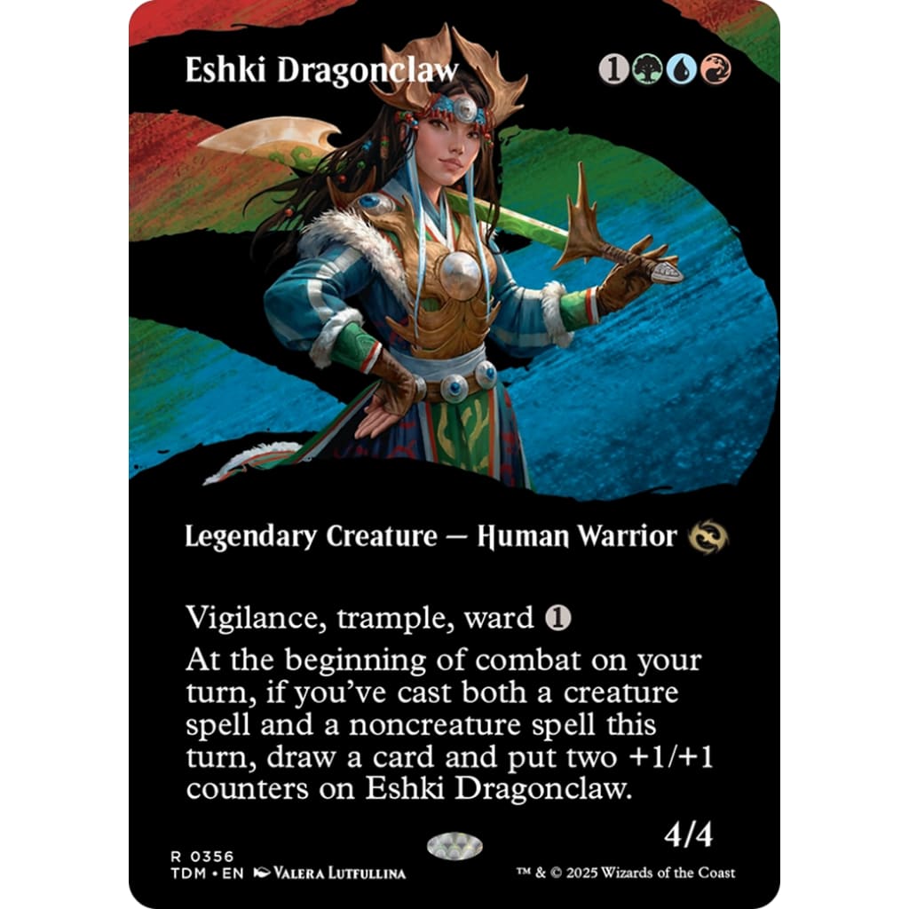 Eshki Dragonclaw (TDM-356): (Showcase) (Borderless) Foil