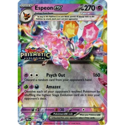 Espeon ex - 034/131 (Prismatic Evolutions Stamp) (34) Promo