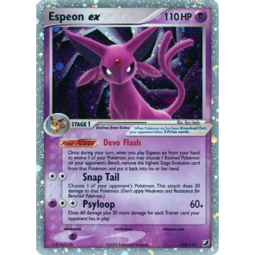 Espeon ex (102/115) Holo Rare Holofoil - Single