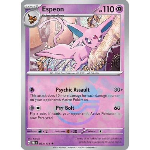 Espeon (Poke Ball Pattern) (33) Rare Classic Holofoil
