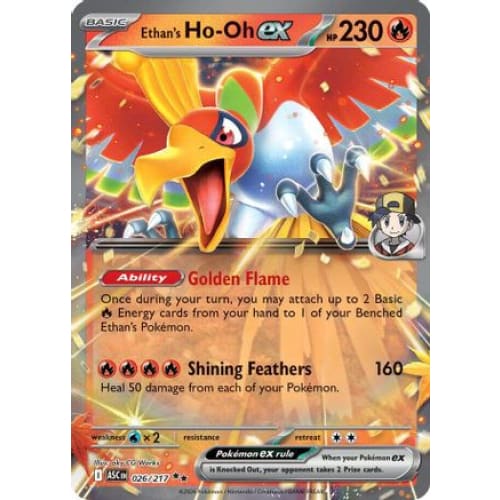 Ethan’s Ho-Oh ex (26) Double Rare Holofoil - Single