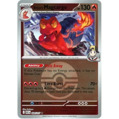 Ethan’s Magcargo - 024/217 (Poke Ball) (24) Rare Classic