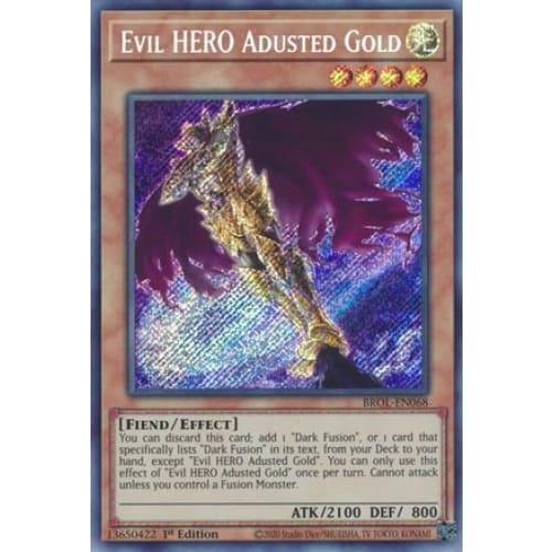 Evil HERO Adusted Gold (BROL-EN068) Secret Rare 1st Edition