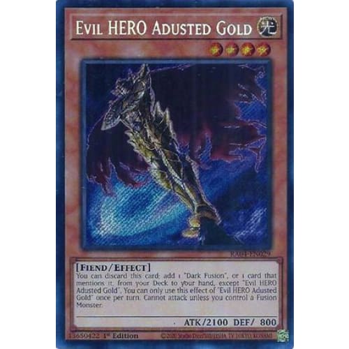 Evil HERO Adusted Gold (Secret Rare) - RA04-EN029 Secret