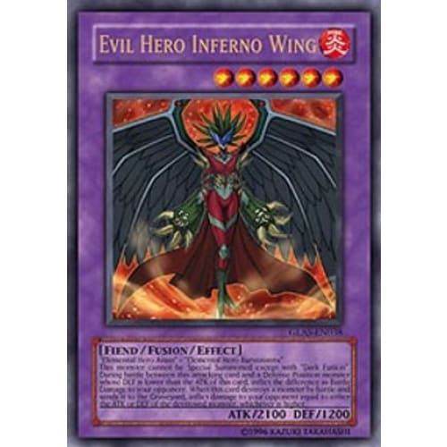 Evil Hero Inferno Wing (GLAS-EN038) Ultra Rare 1st Edition