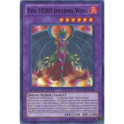 Evil HERO Inferno Wing (LCGX-EN067) Super Rare Unlimited
