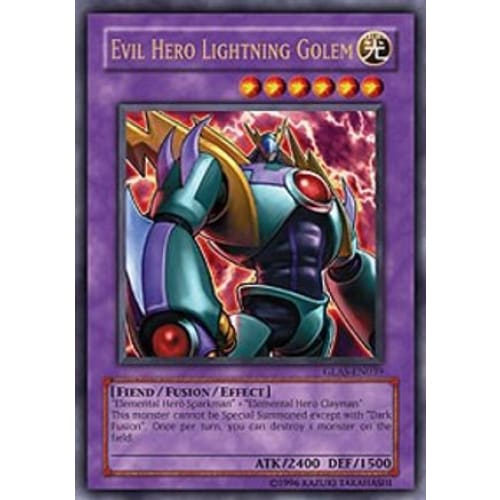 Evil Hero Lightning Golem (GLAS-EN039) Ultra Rare Unlimited