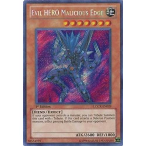 Evil HERO Malicious Edge (LCGX-EN029) Secret Rare 1st