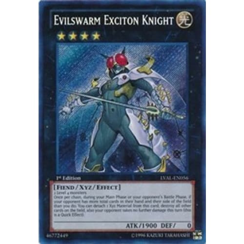 Evilswarm Exciton Knight (LVAL-EN056) Secret Rare 1st