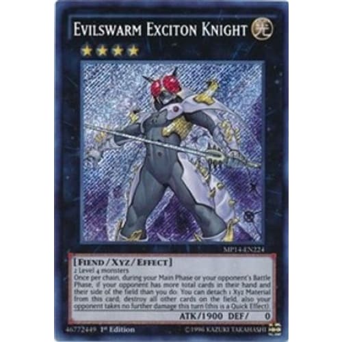 Evilswarm Exciton Knight (MP14-EN224) Secret Rare 1st