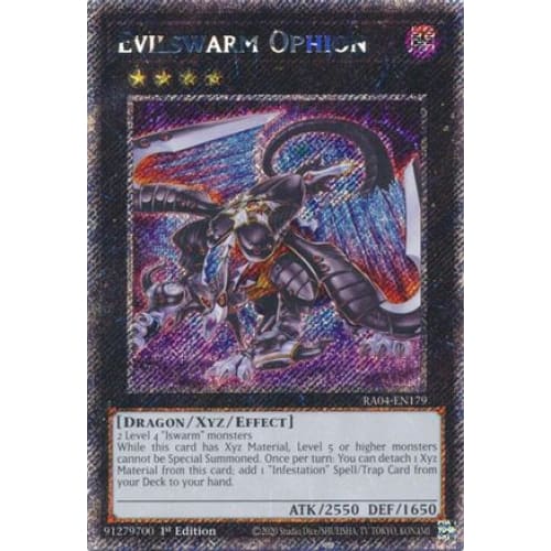 Evilswarm Ophion (Platinum Secret Rare) - RA04-EN179