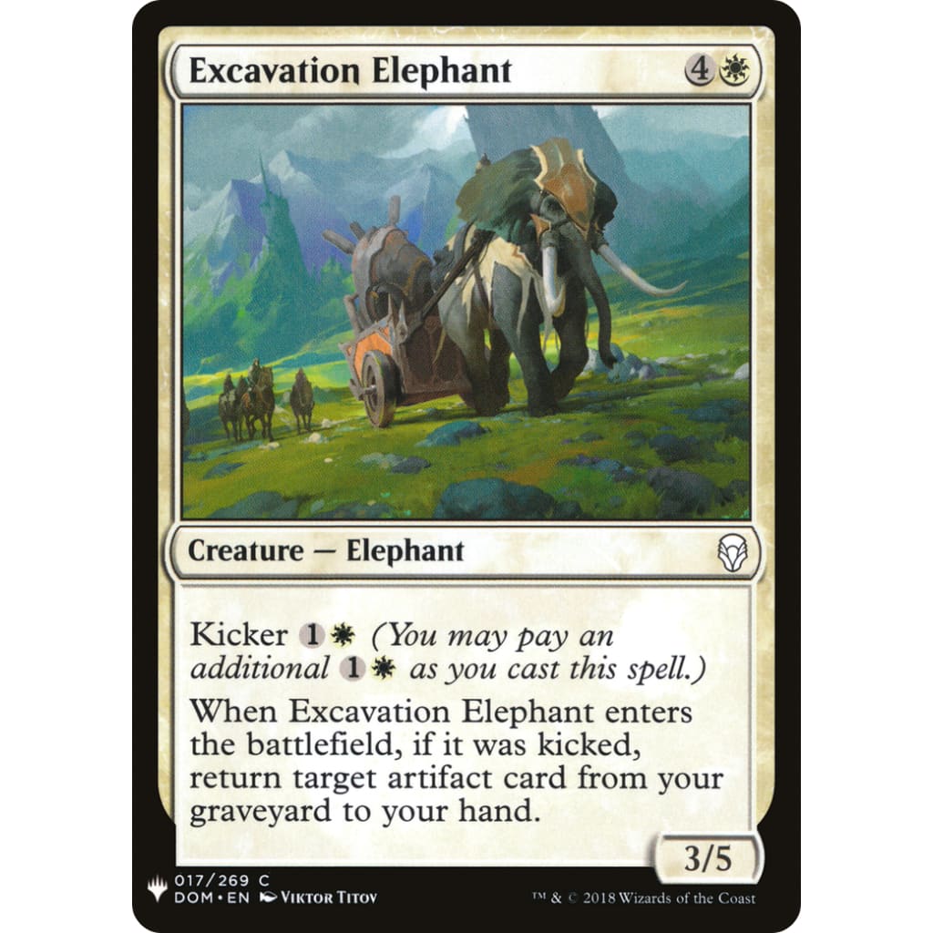 Excavation Elephant (PLST-DOM-17) - Single