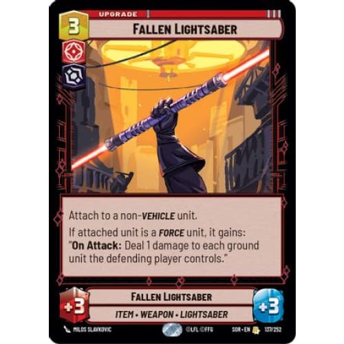 Fallen Lightsaber (137/252) - Spark of Rebellion Foil