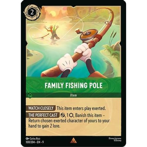Family Fishing Pole (100/204) - Fabled Cold Foil - Single