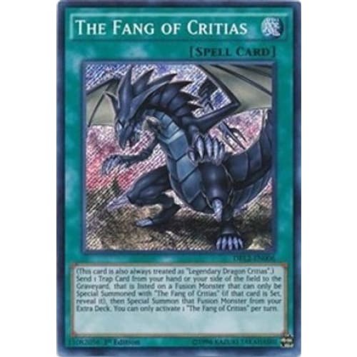 The Fang of Critias (DRL2-EN006) Secret Rare 1st Edition