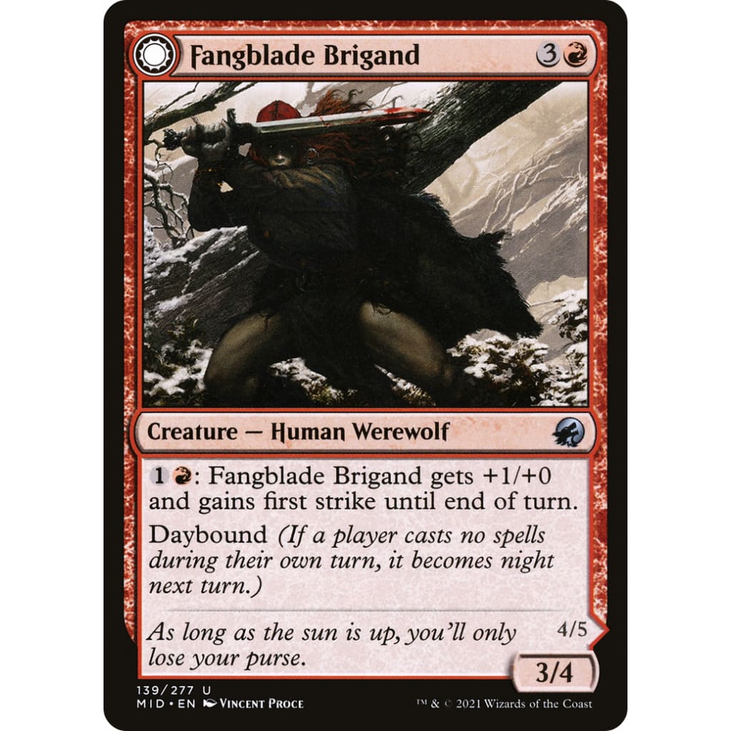 Fangblade Brigand // Eviscerator (MID-139): (Double Faced